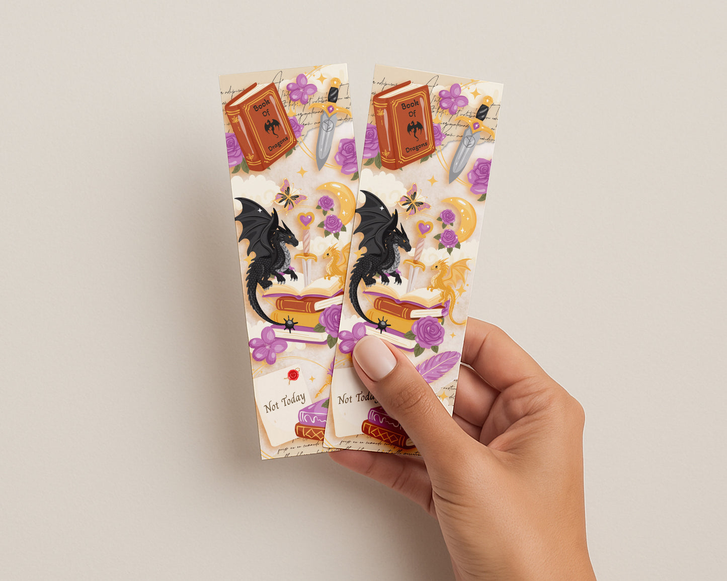 Romantasy Dragon Bookmark