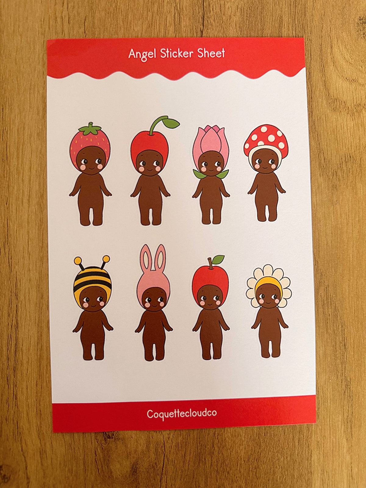Angel Doll Sticker Sheet - Coquette Cloud Co