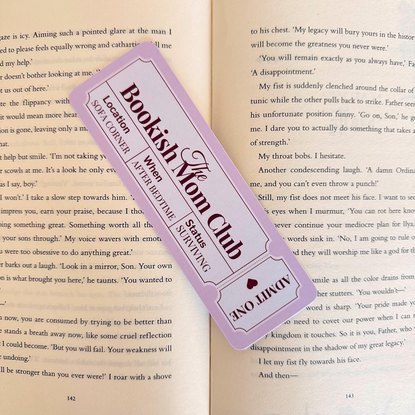 Bookish Mum Bookmark - Coquette Cloud Co