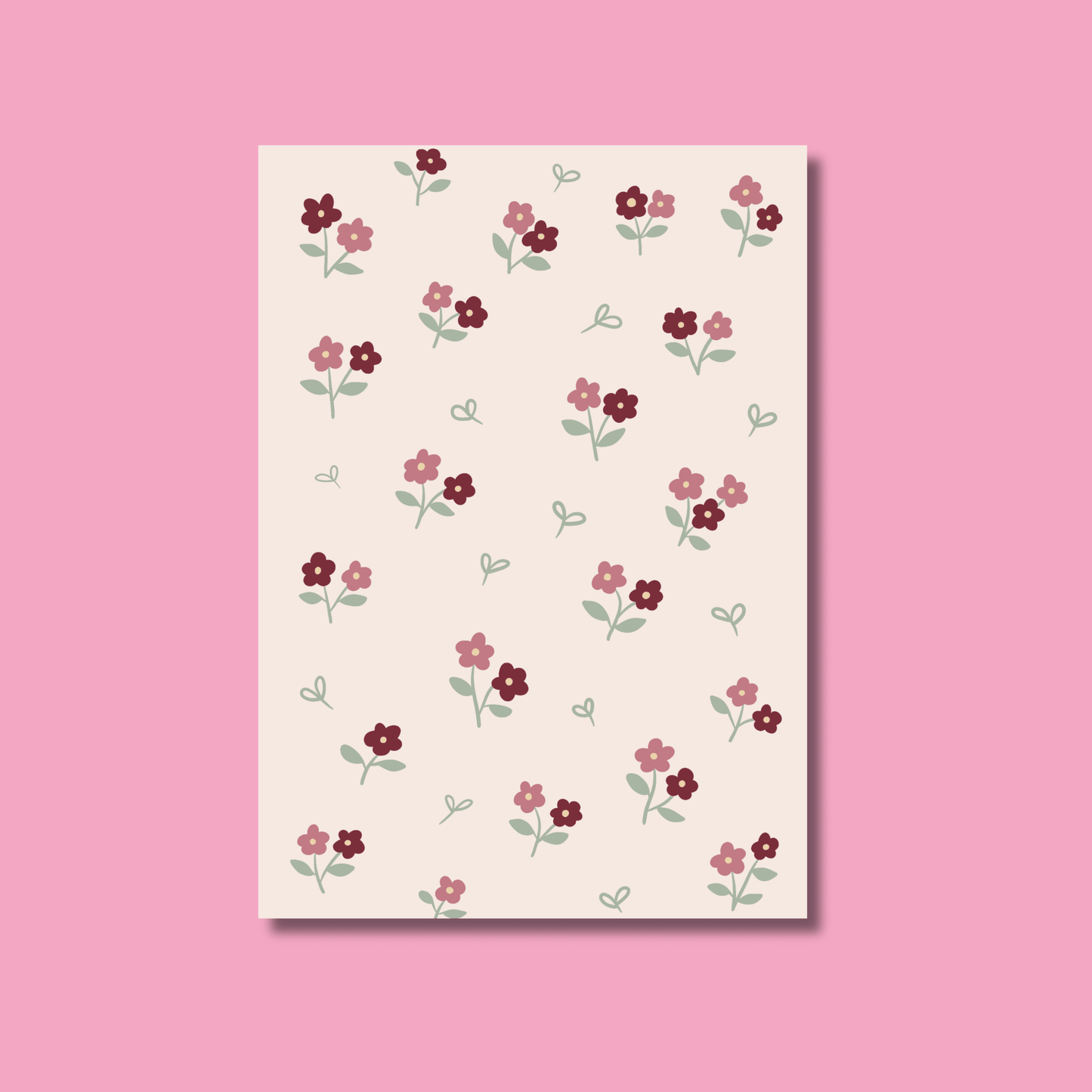 Burgundy Scrapbook Paper Pack A5 - Coquette Cloud Co