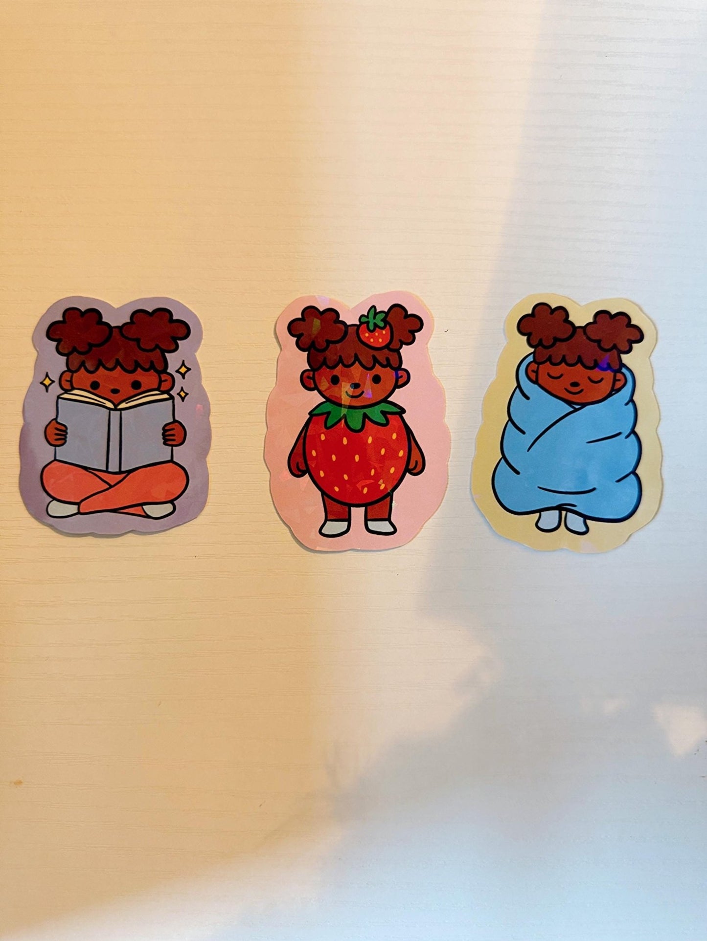 Cute Strawberry Girl Sticker - Coquette Cloud Co