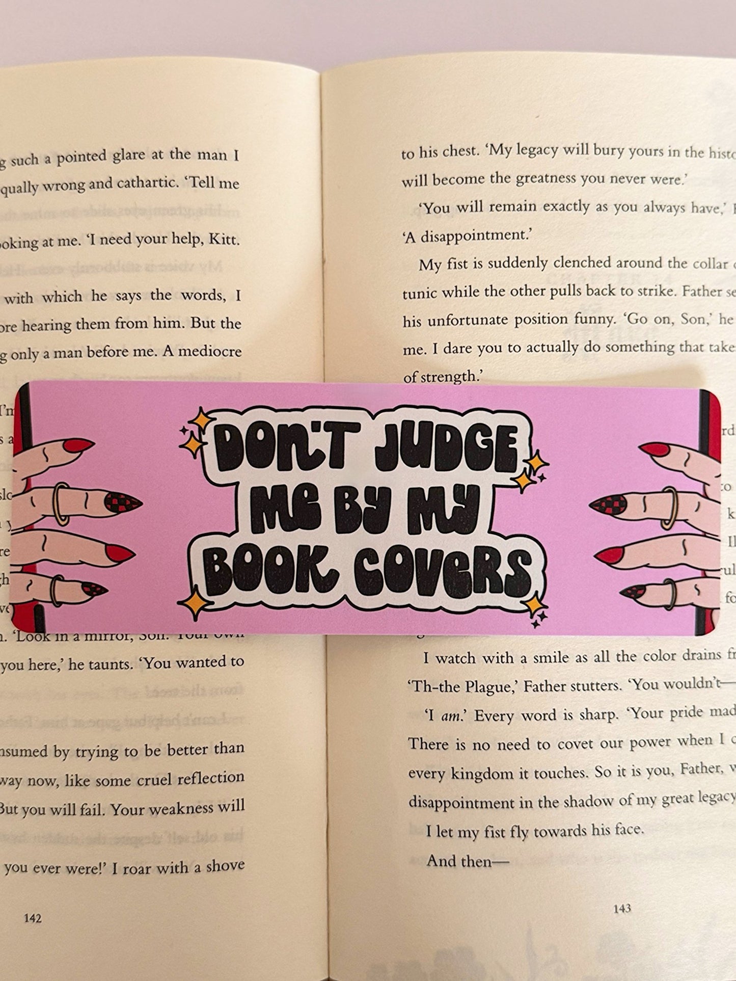 Don’t Judge Me By My Book Covers Bookmark - Coquette Cloud Co
