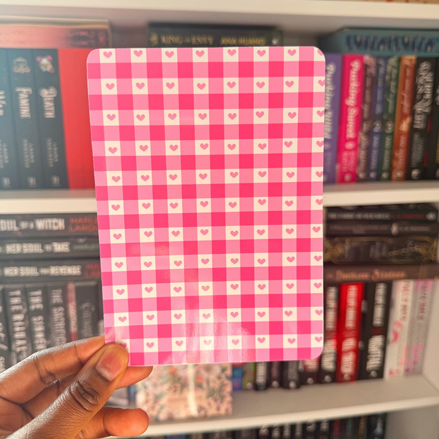 Gingham Hearts Kindle Insert - Coquette Cloud Co