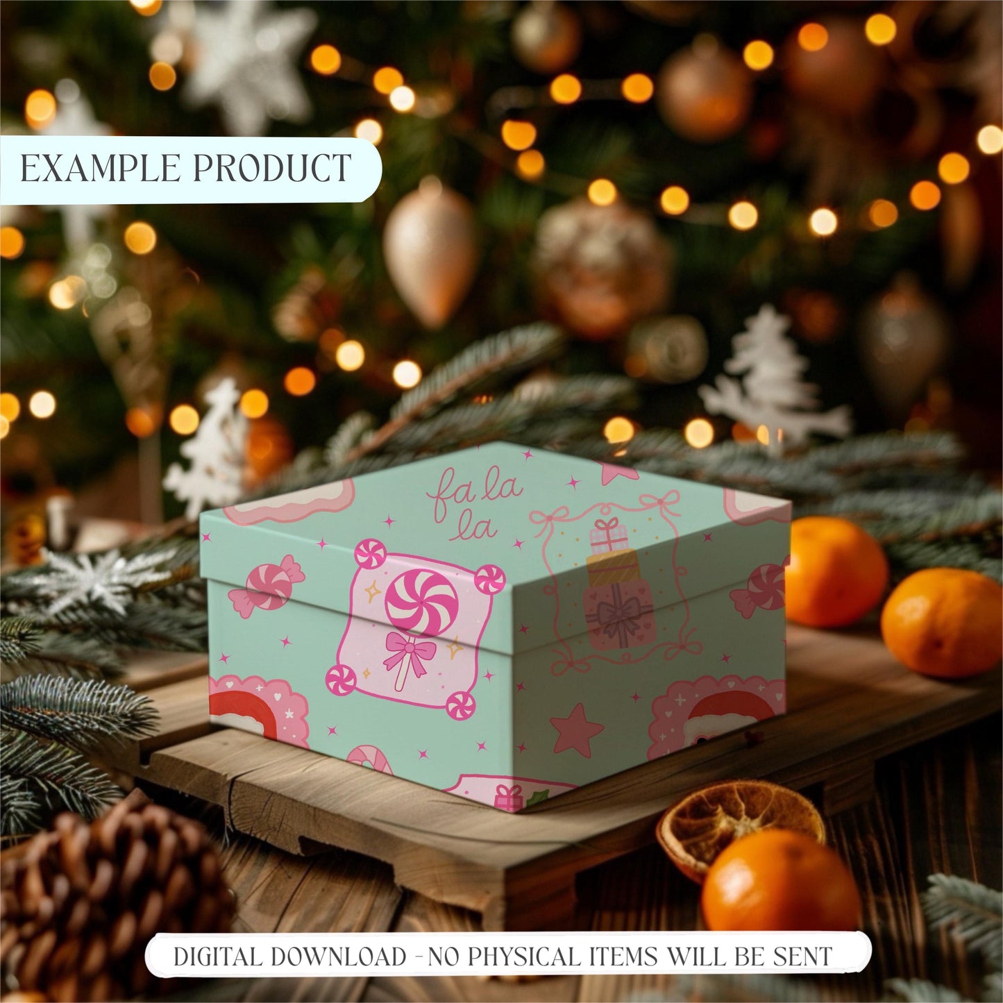 Christmas Frames Seamless Pattern, Digital Download for Holiday Crafts, Preppy Pink Girly Design, Repeating Art