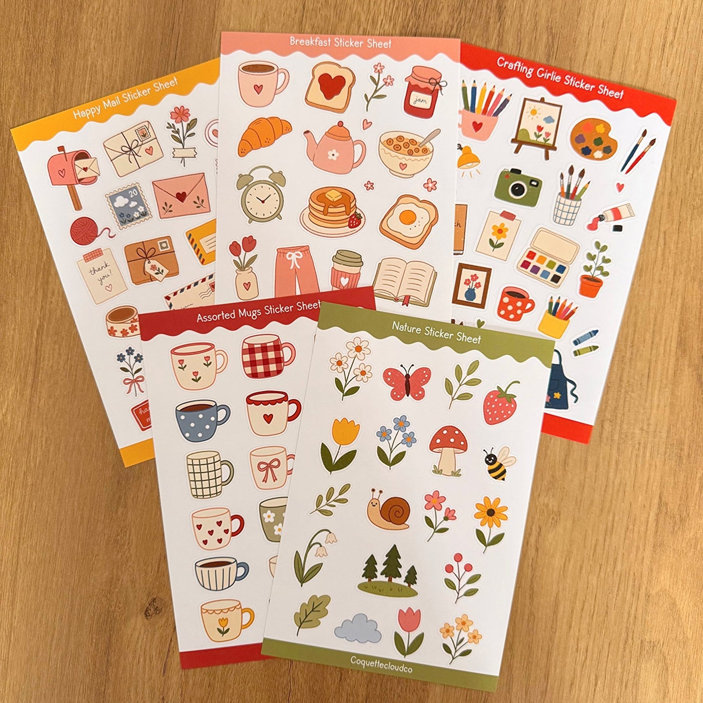 Nature Sticker Sheet - Coquette Cloud Co