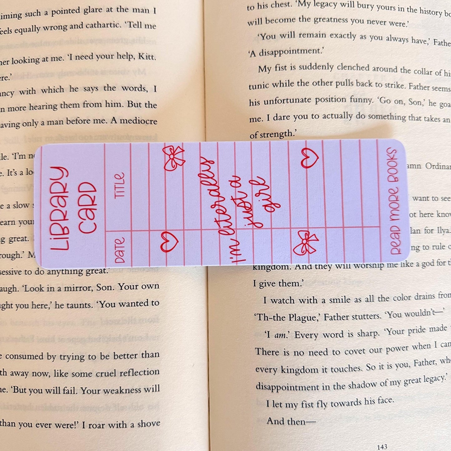 Res Library Card Bookmark - Coquette Cloud Co