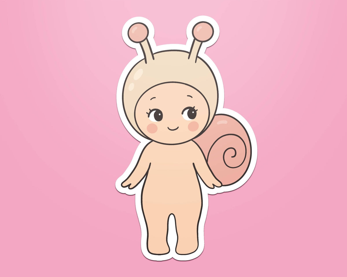Snail Angel Doll Sticker - Coquette Cloud Co