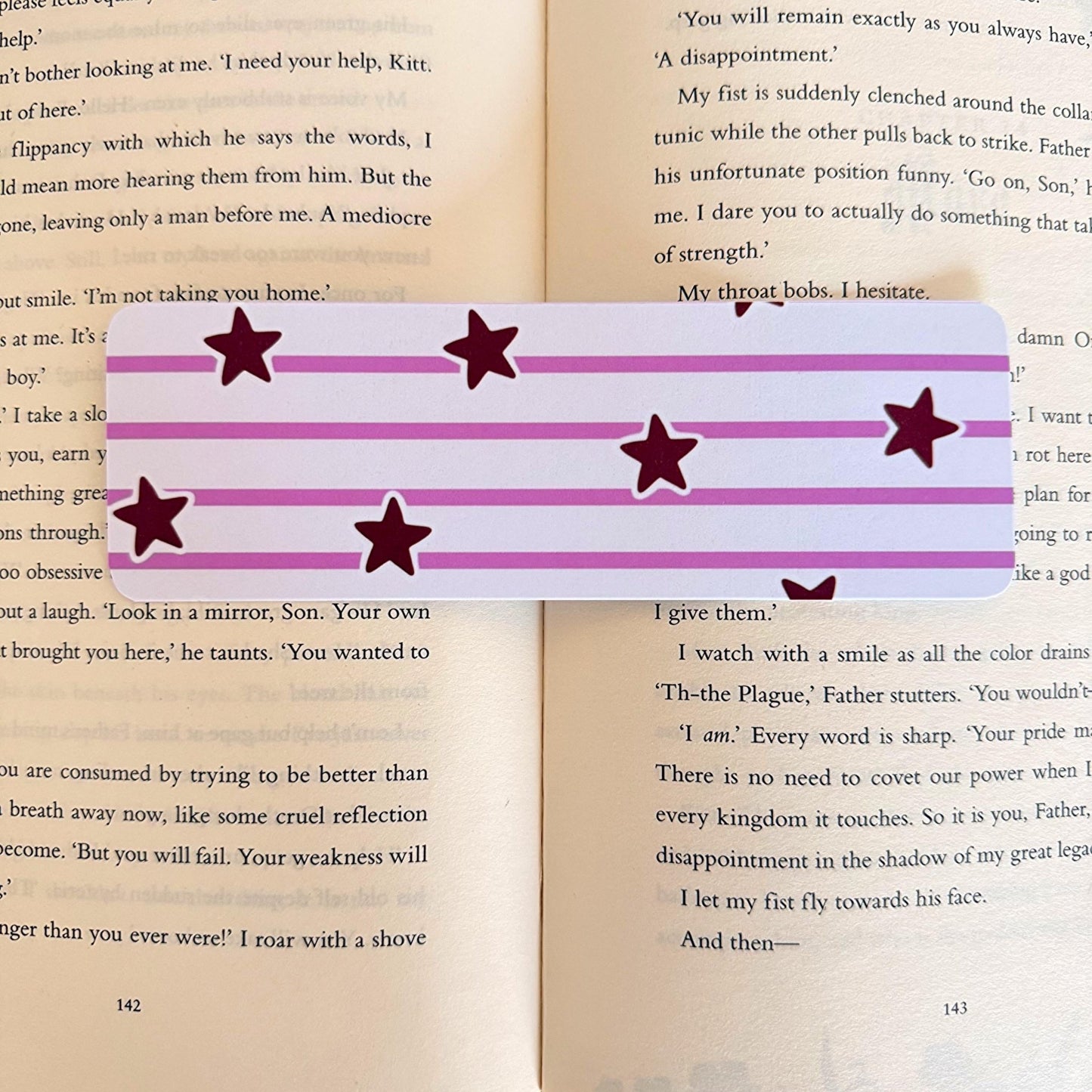 Star Stripe Pattern Bookmark - Coquette Cloud Co