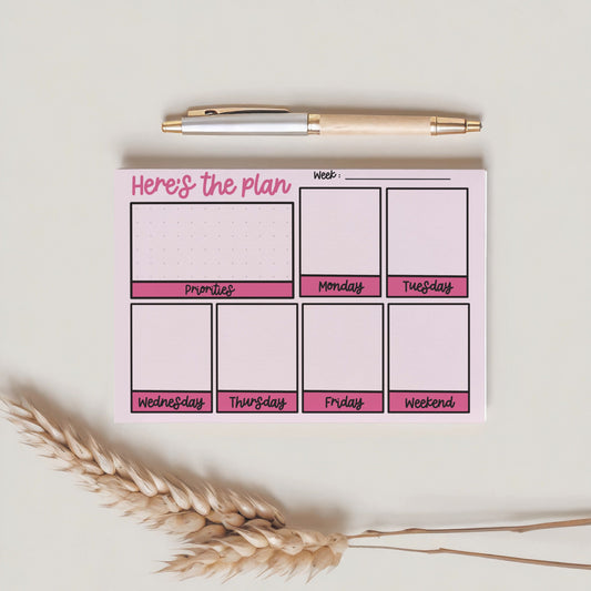 A5 Weekly Planner Notepad – Minimal Weekly Planning