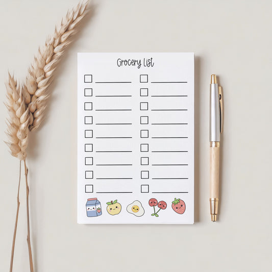 A5 Grocery List Notepad