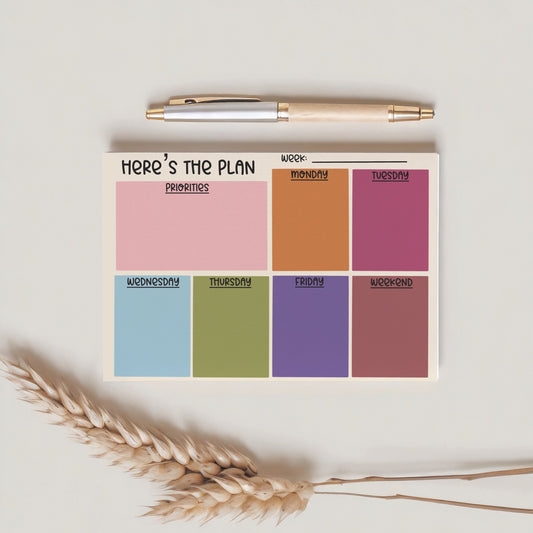 A5 Colour Block Weekly Planner Notepad