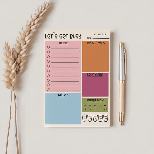 A5 Colour Block Daily Planner Notepad