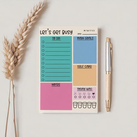 A5 Colour Block Daily Planner Notepad