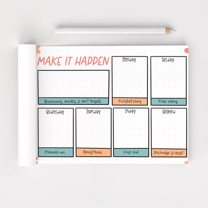 A5 Weekly Planner Notepad – Minimal Weekly Planning