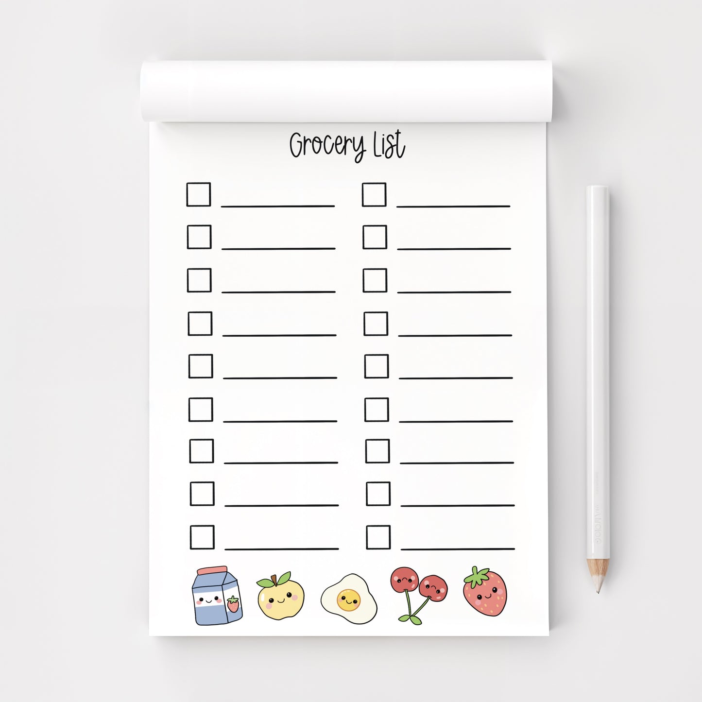 A5 Grocery List Notepad