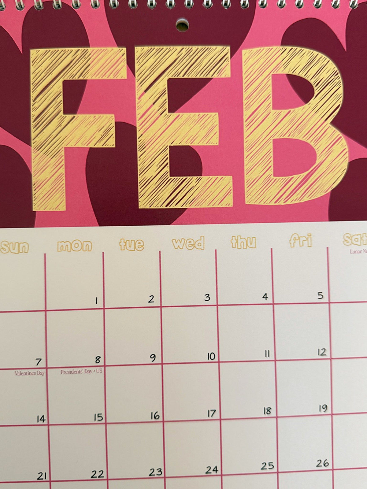 2027 A4 Wall Calendar - Coquette Cloud Co