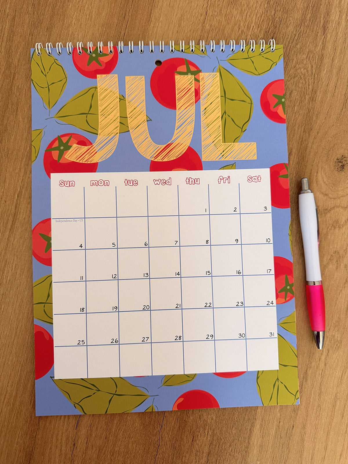 2027 A4 Wall Calendar - Coquette Cloud Co