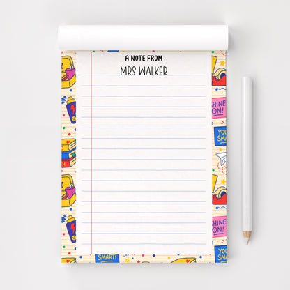 Personalised Teacher Notepad A5