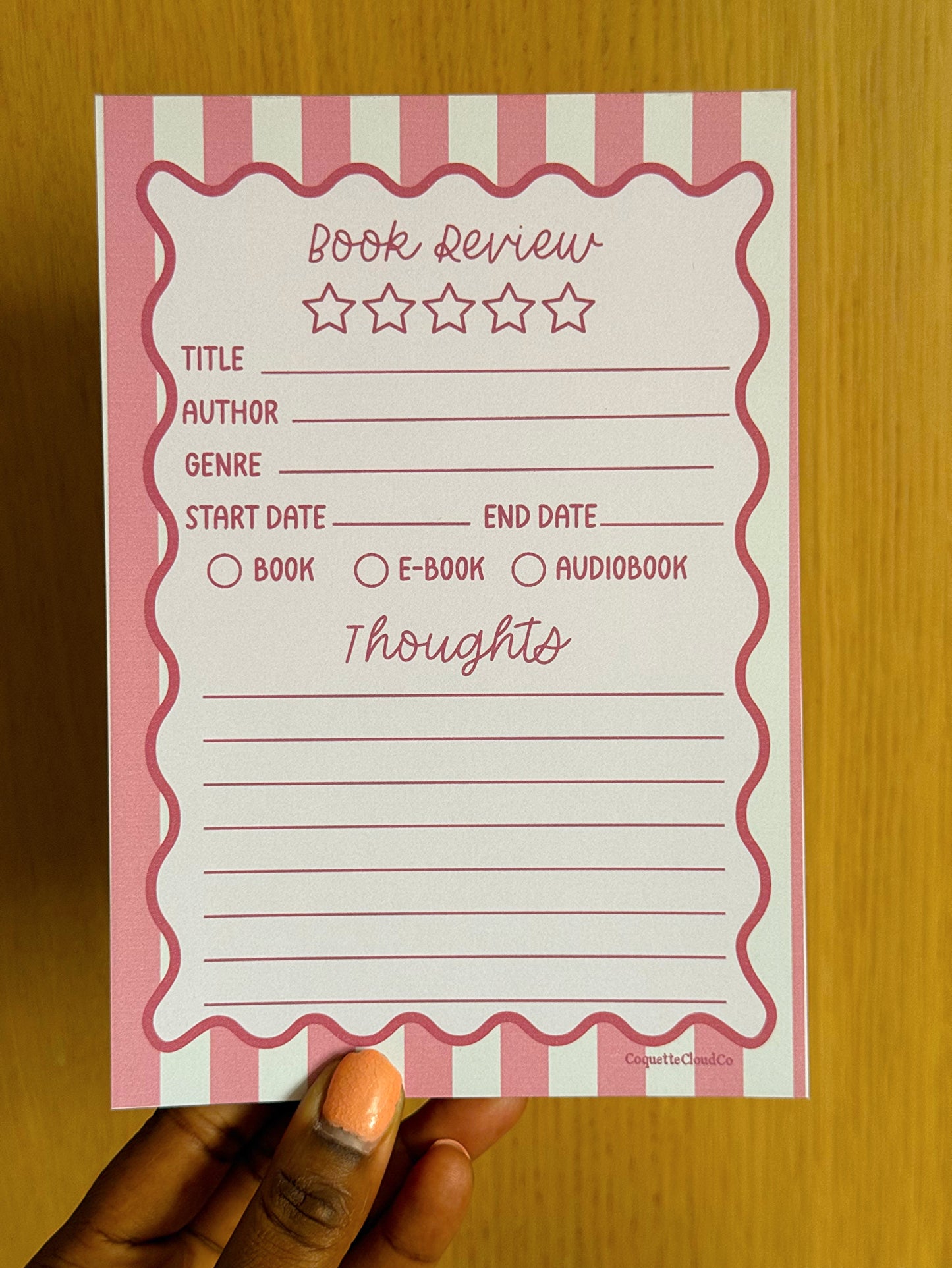 Book Review Notepad A5