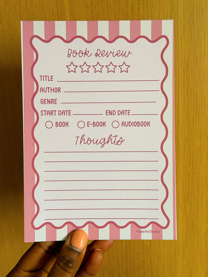 Book Review Notepad A5