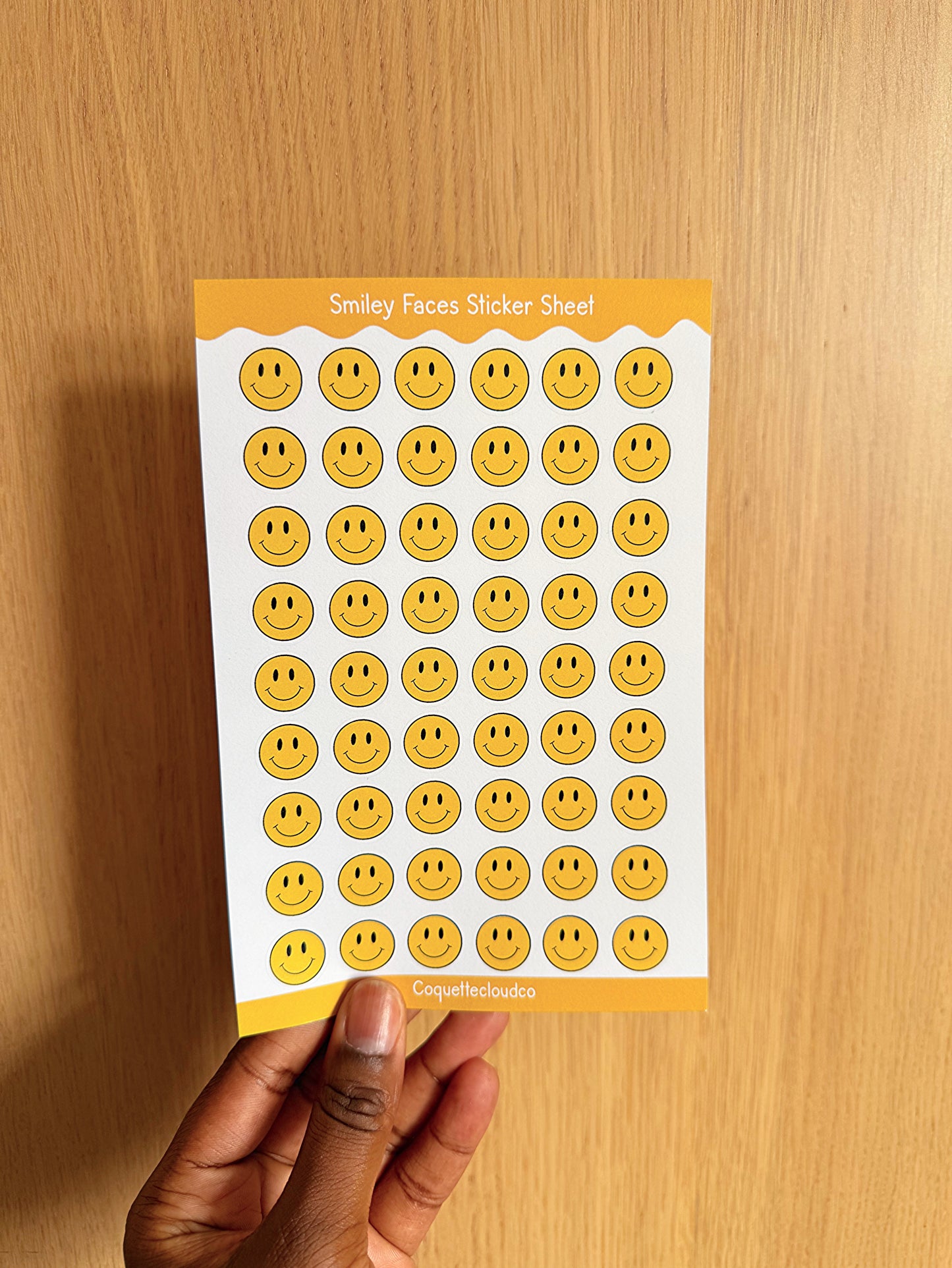 Smiley Face Sticker Sheet