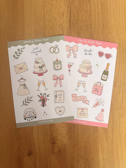Wedding Sticker Sheet