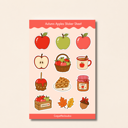 Autumn Apples Sticker Sheet