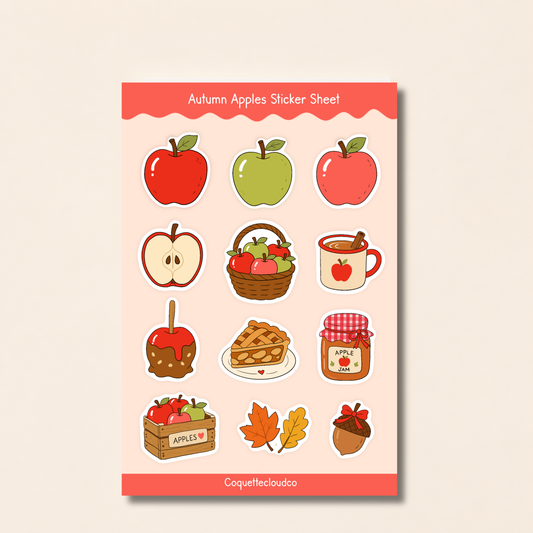 Autumn Apples Sticker Sheet