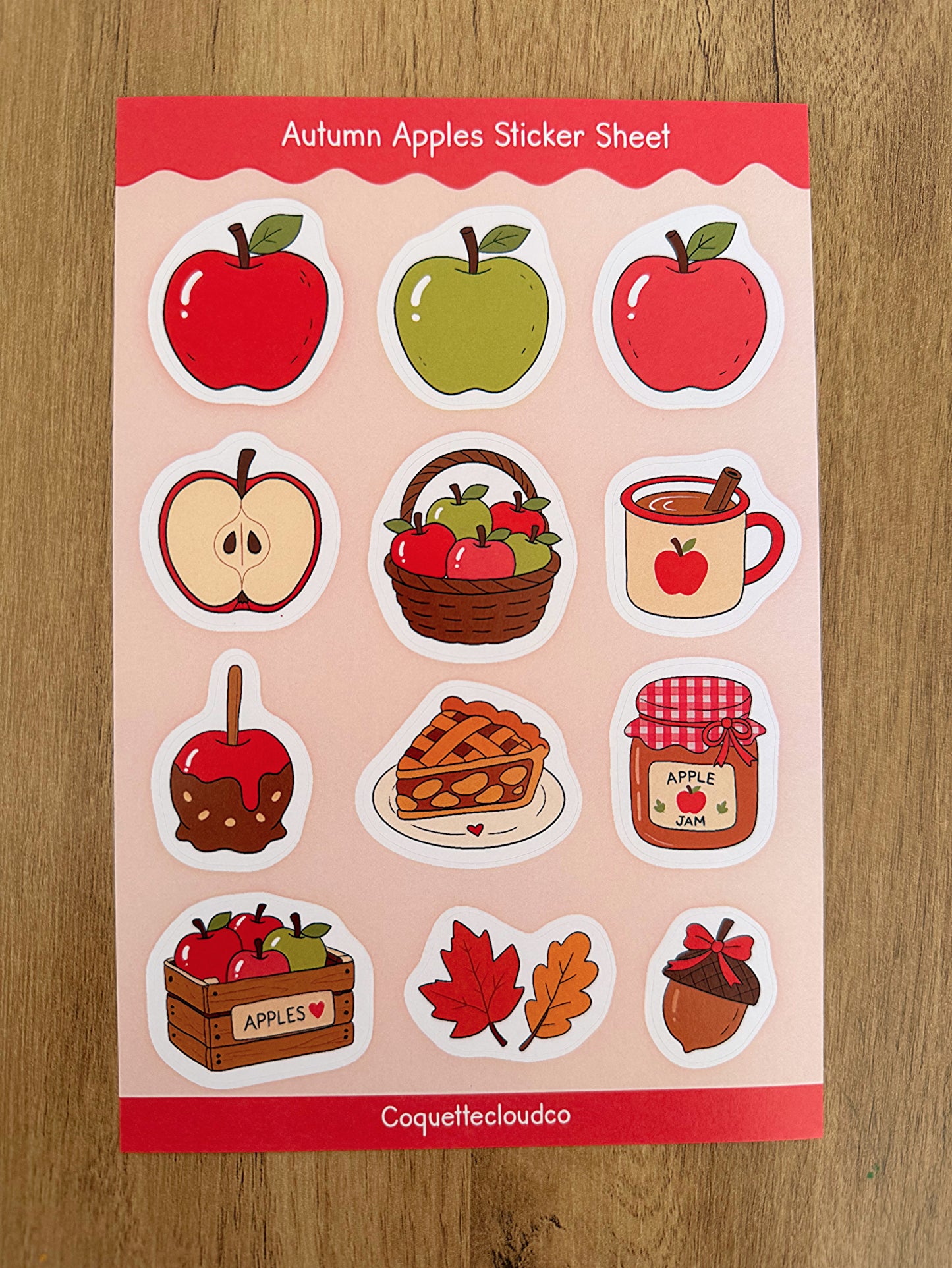 Autumn Apples Sticker Sheet