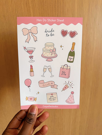 Hen Do Sticker Sheet