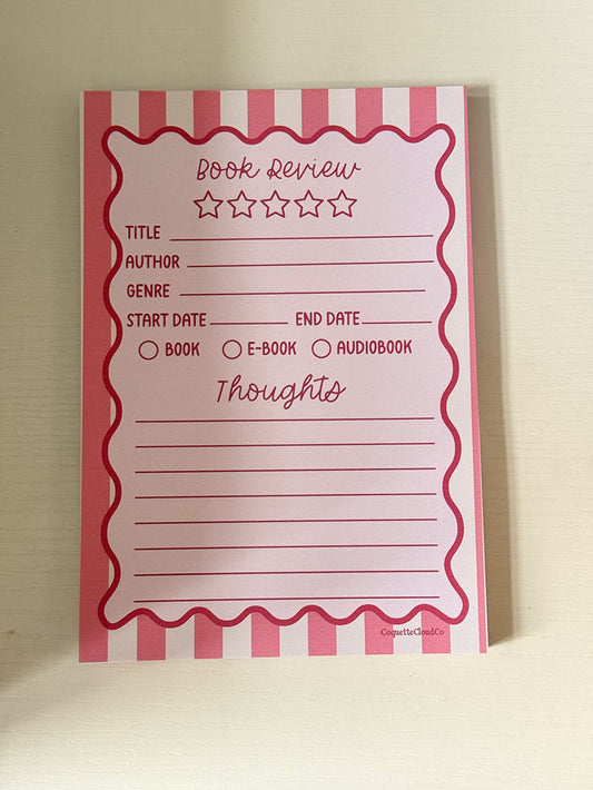Book Review Notepad A5