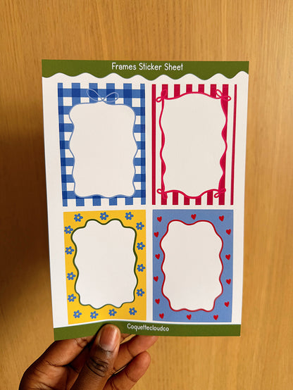 Coquette Frames Sticker Sheet