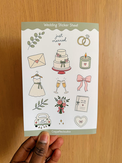 Wedding Sticker Sheet