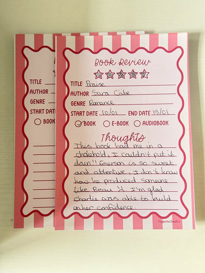 Book Review Notepad A5