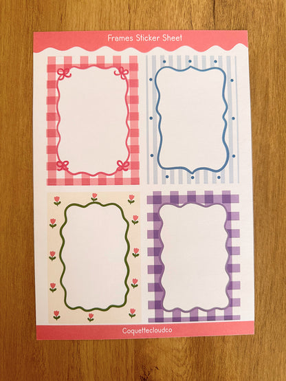 Girlie Frames Sticker Sheet