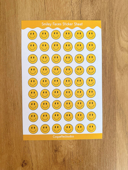 Smiley Face Sticker Sheet