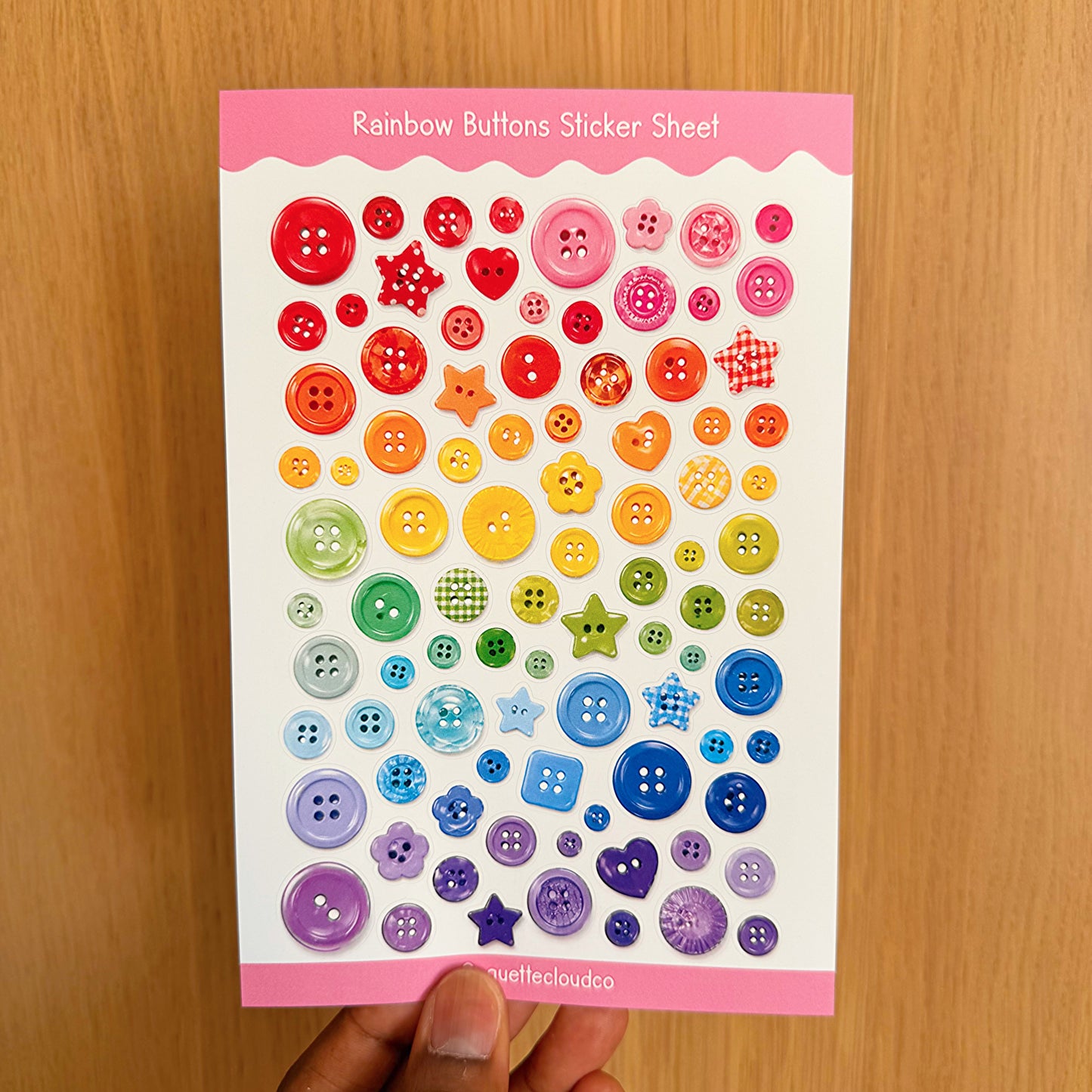 Rainbow Buttons Sticker Sheet
