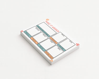 A5 Weekly Planner Notepad – Minimal Weekly Planning