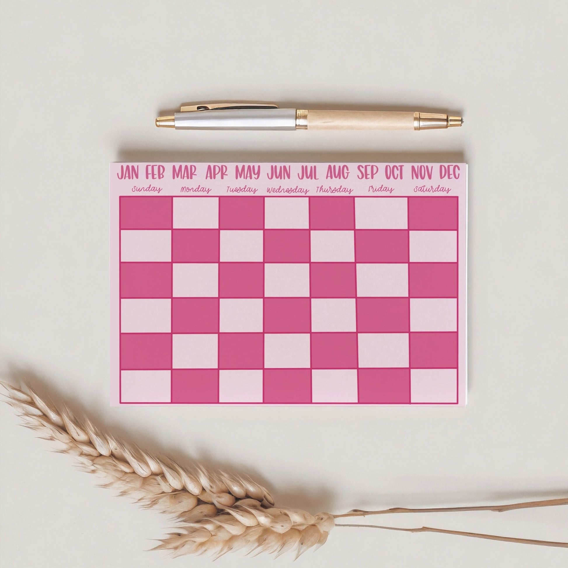 A4 Monthly Planner Notepad – Minimal Monthly Planning - Coquette Cloud Co