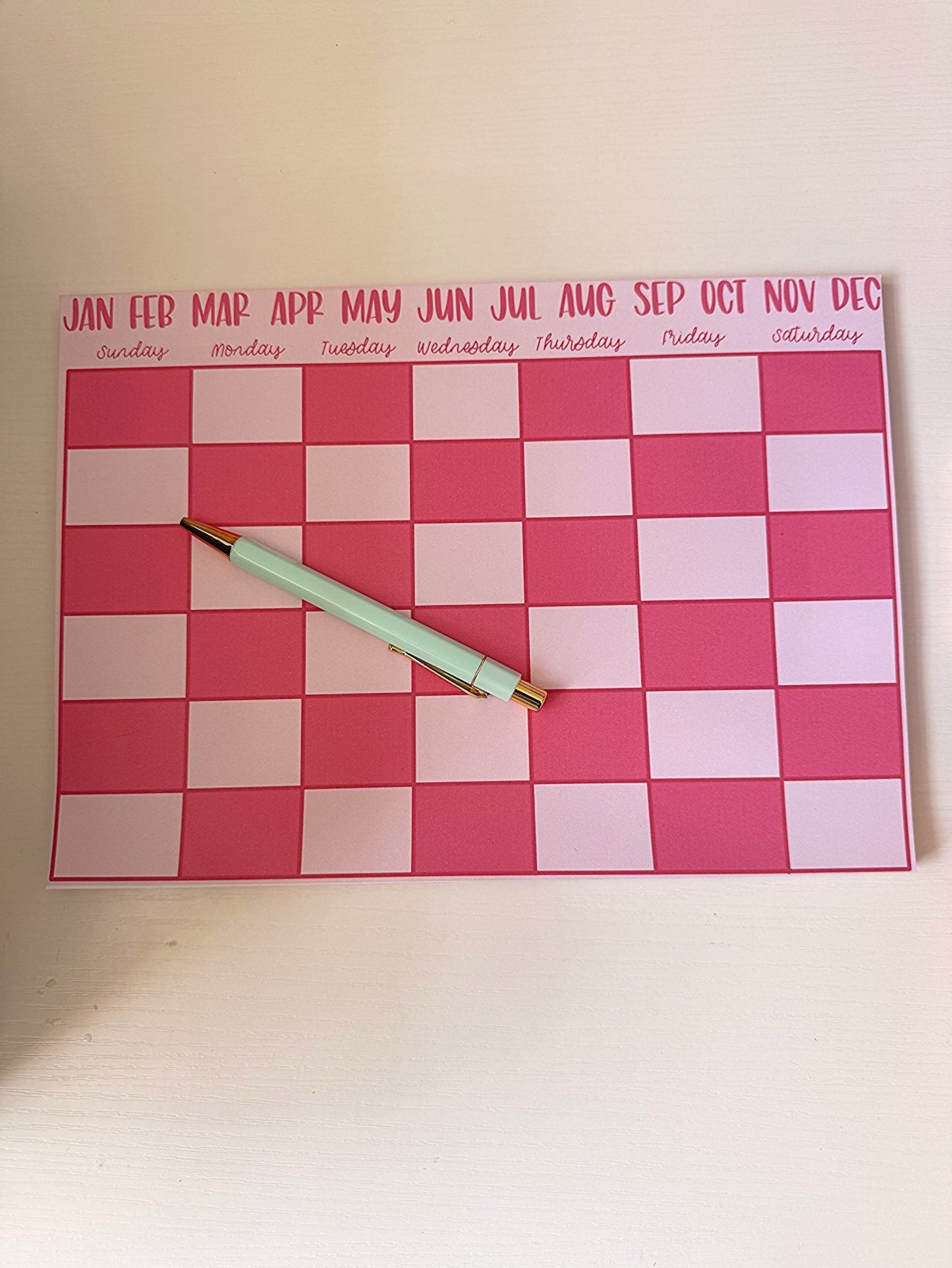 A4 Monthly Planner Notepad – Minimal Monthly Planning - Coquette Cloud Co