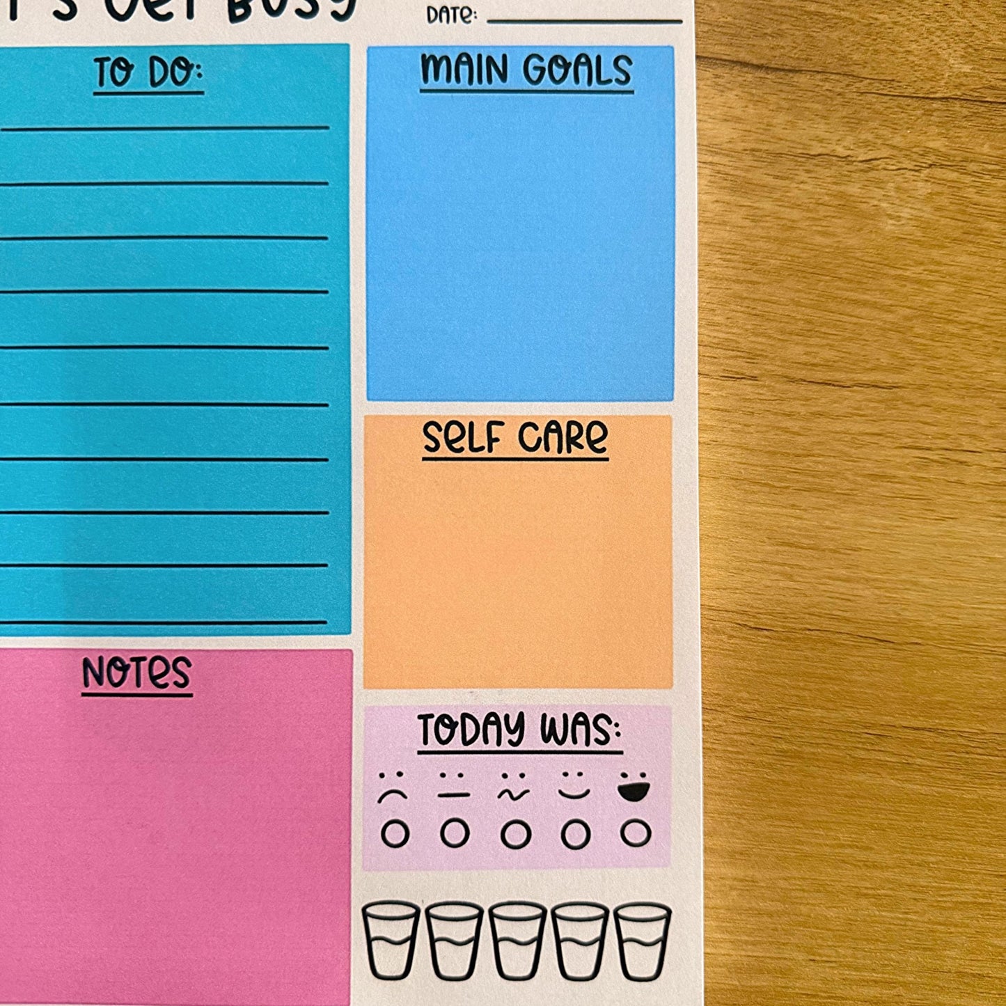 A5 Colour Block Daily Planner Notepad - Coquette Cloud Co
