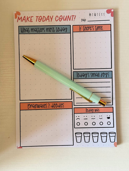 A5 Daily Planner Notepad – Gentle Daily Planning - Coquette Cloud Co