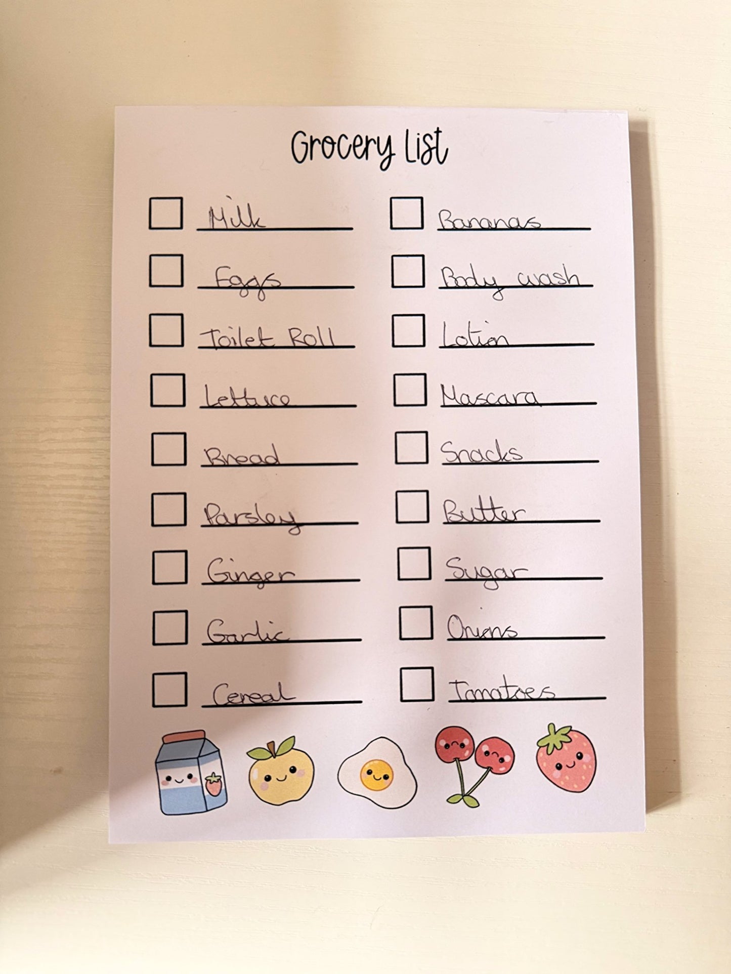 A5 Grocery List Notepad - Coquette Cloud Co