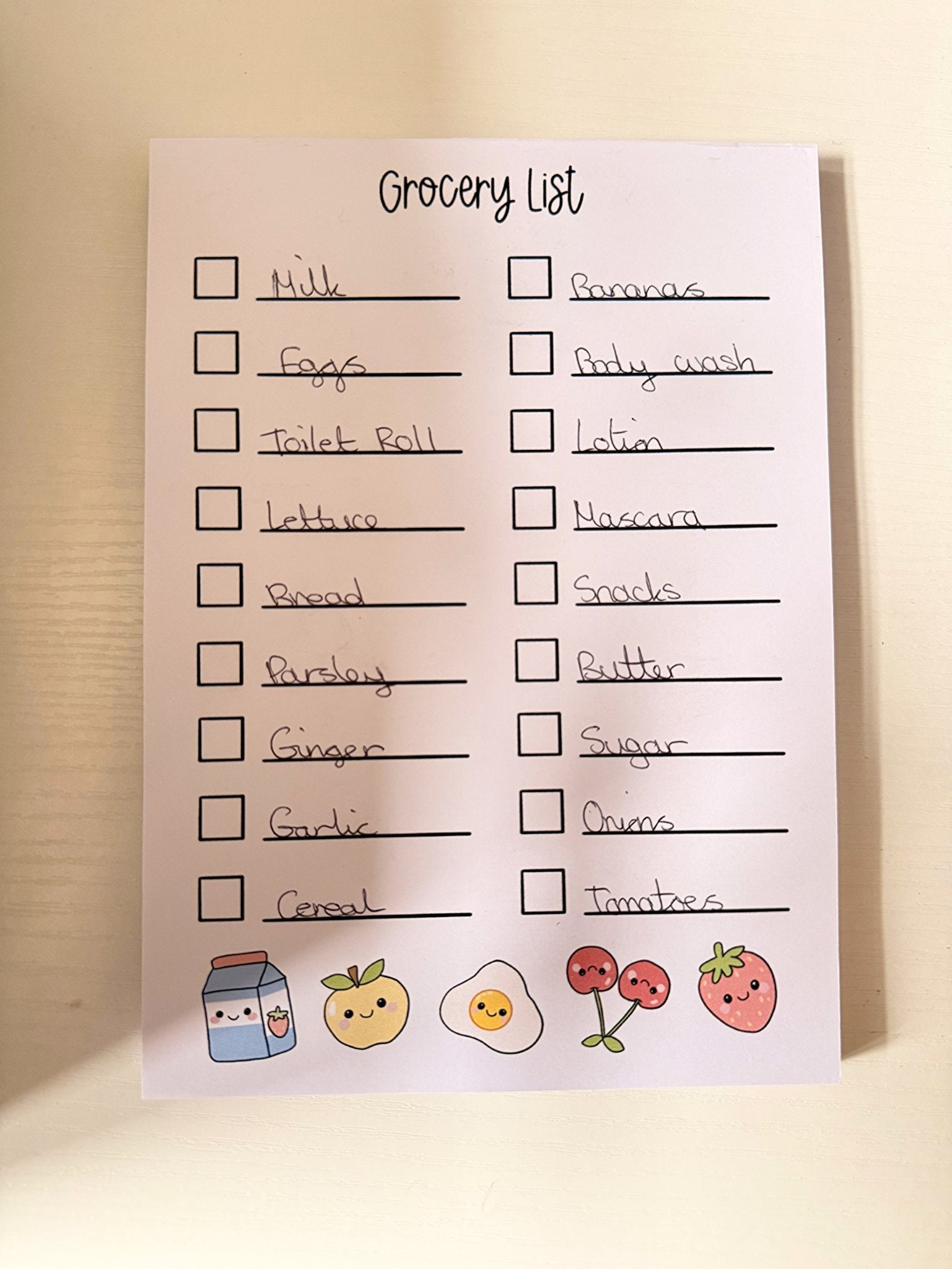 A5 Grocery List Notepad - Coquette Cloud Co