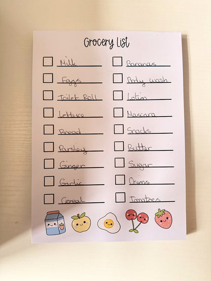 A5 Grocery List Notepad - Coquette Cloud Co