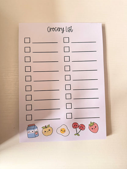 A5 Grocery List Notepad - Coquette Cloud Co