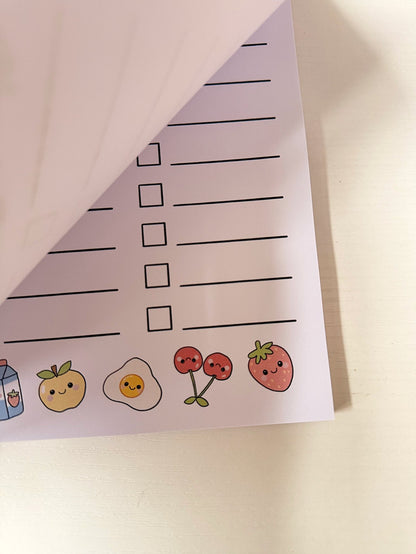 A5 Grocery List Notepad - Coquette Cloud Co
