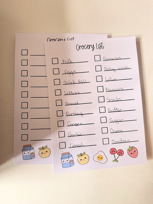 A5 Grocery List Notepad - Coquette Cloud Co