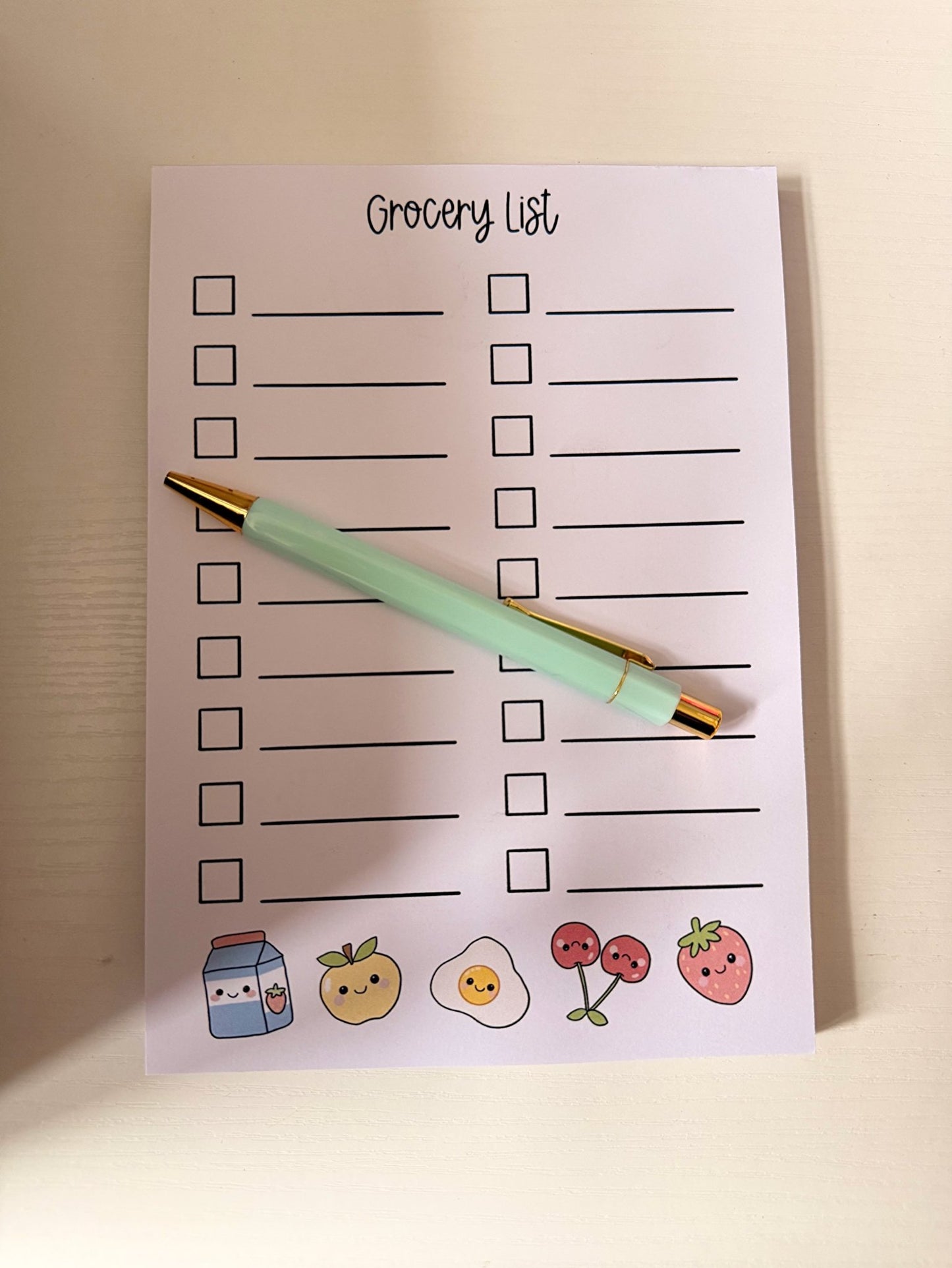 A5 Grocery List Notepad - Coquette Cloud Co