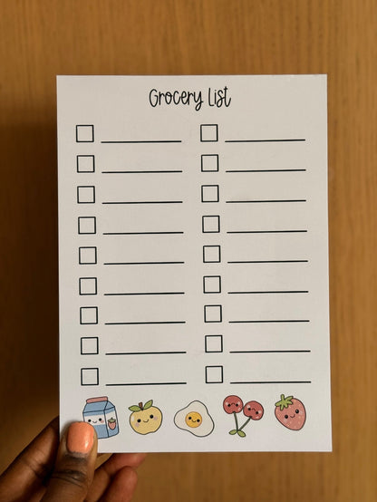 A5 Grocery List Notepad - Coquette Cloud Co